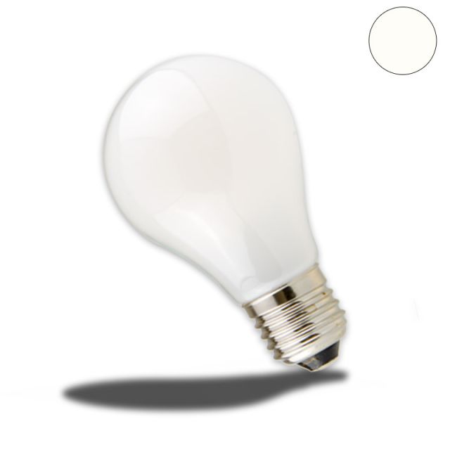 E27 LED Birne, 7 W, milky, neutralweiß, dimmbar