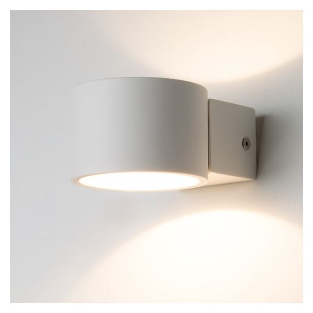 LED Wandlampe Rund "Up&Down" in Weiß, 6 W, warmweiß