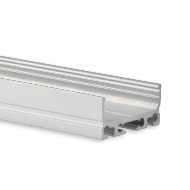 LED Aufbauprofil Mini 24 Aluminium flach eloxiert, 200cm