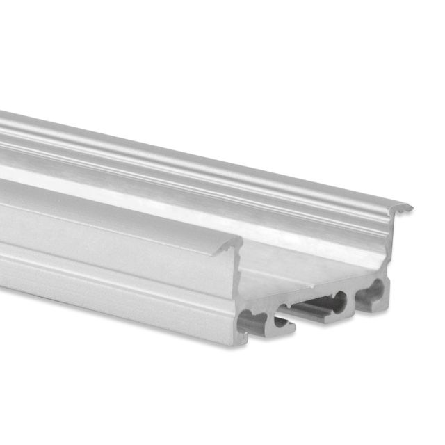 LED Einbauprofil Mini 24 Flach Aluminium eloxiert, 200cm