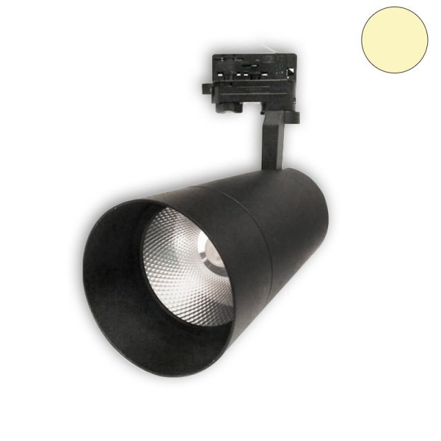 3-PH Schienen-Strahler, 15W, 38°, schwarz, warmweiß