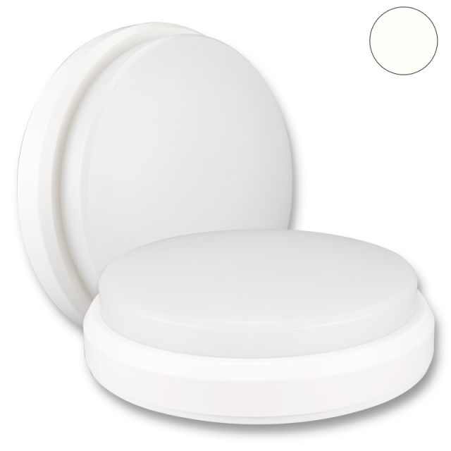 LED Decken/Wandleuchte mit Radarsensor, 24W, IP54, neutralweiß, weiß