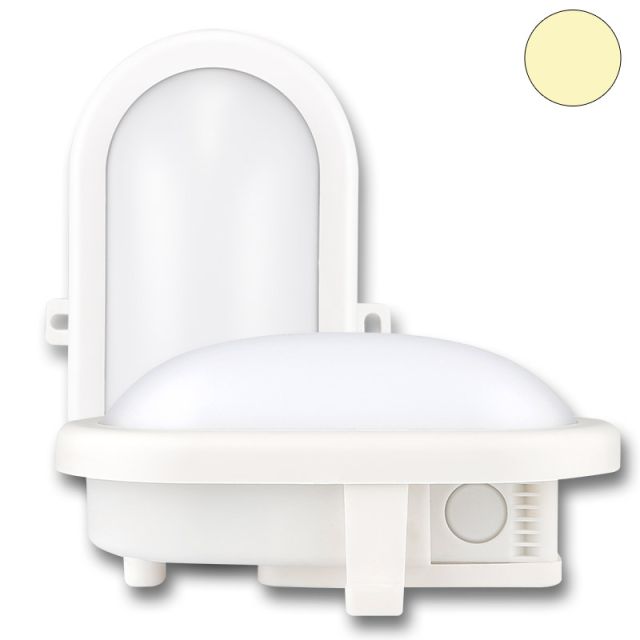 LED Kellerleuchte, 10W, IP44, warmweiß, weiß