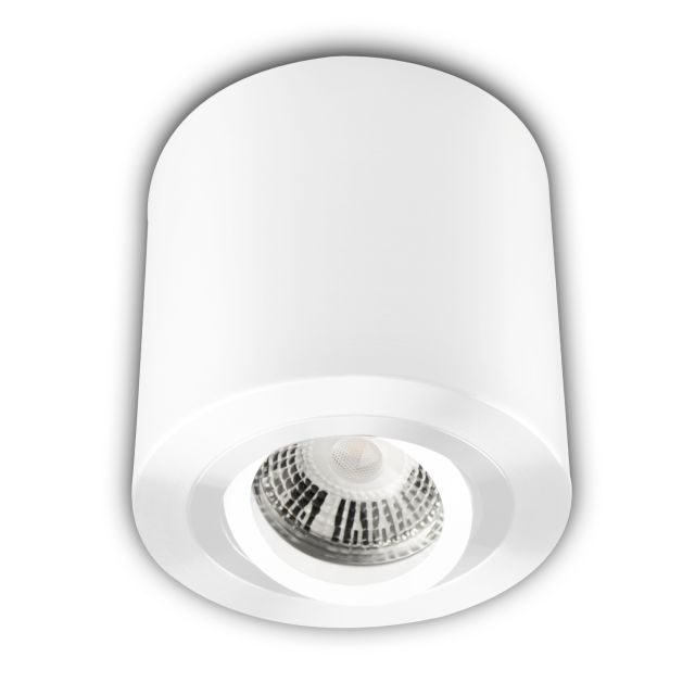 Deckenaufbauleuchte rund, Alu weiss, für GU10/MR16, exkl. Leuchtmittel