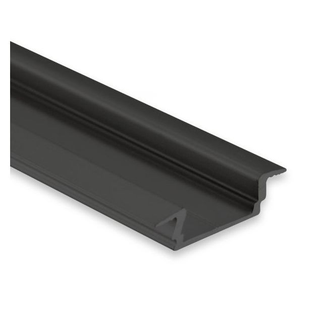 Profi LED Einbauprofil Mini 12 schwarz, Aluminium pulverbeschichtet, 200cm