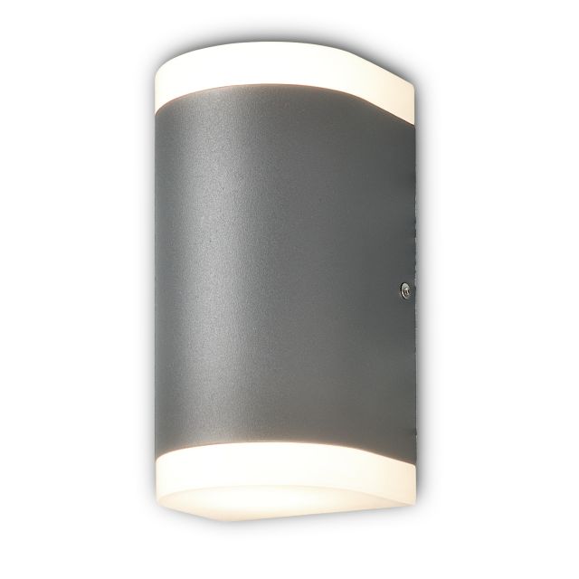 LED Wandleuchte IP54, Up&Down, 2xGU10, silbergrau