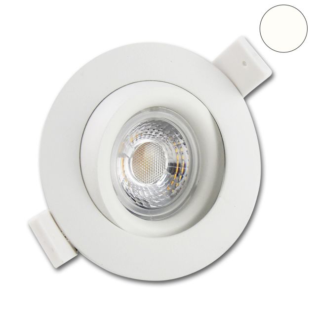 LED Einbaustrahler, weiss, 15W, 45°, 4000K, CRI90, dimmbar
