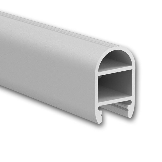 LED Rundprofil Kleiderstange, Aluminium eloxiert, 2 Meter