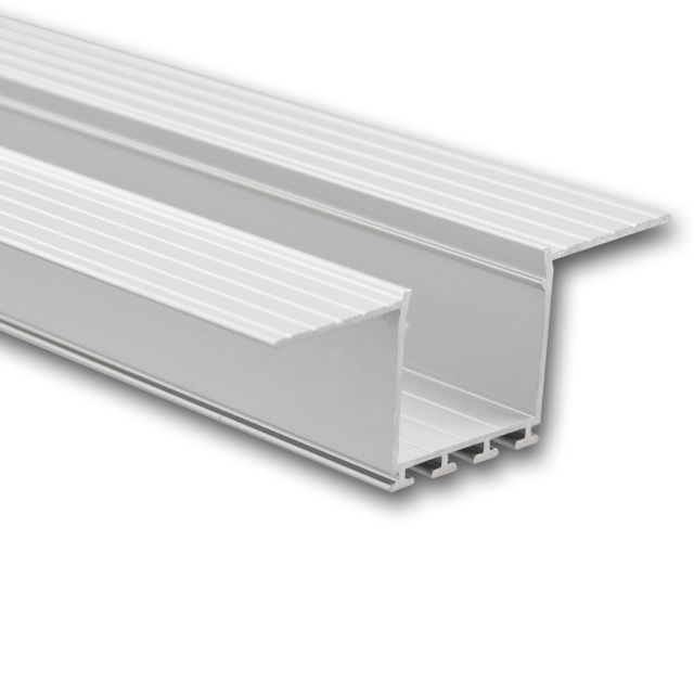 LED Einbauprofil Maxi 24 Rigips/Putz, Aluminium eloxiert, 2 Meter