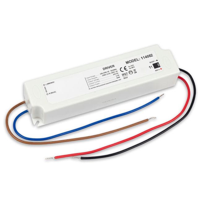 LED Trafo, 24V/DC, 0-60W, IP67