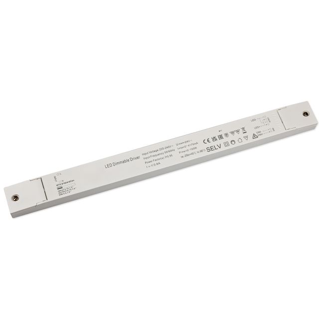 LED PWM-Trafo, 24V/DC, 0-100W, ultraflach, 1-10V dimmbar, SELV