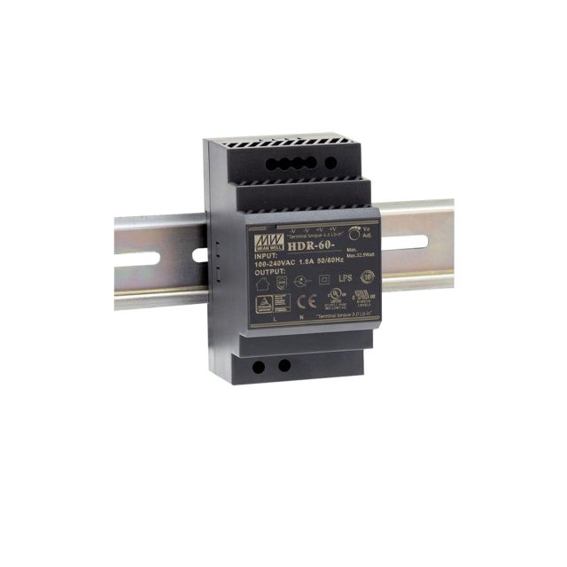 LED Hutschienen-Trafo MW HDR-100-12, 12~13.8V/DC, 0-100W