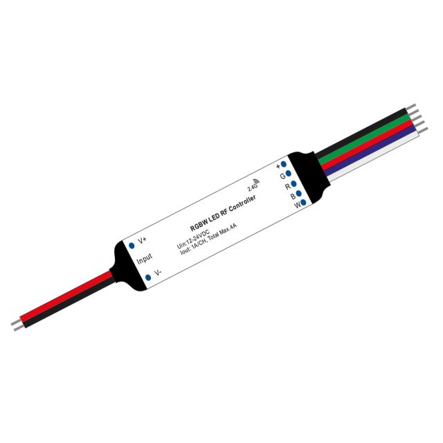 SERRI RGBW Mini Funk Controller 37456 mit 4 Zonen Fernbedienung