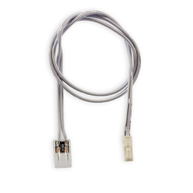 Plug&Play-F Male-Stecker zu Kontakt-Kabelanschluss, max. 3A, für 2-polige IP20 Stripes Breite 8mm
