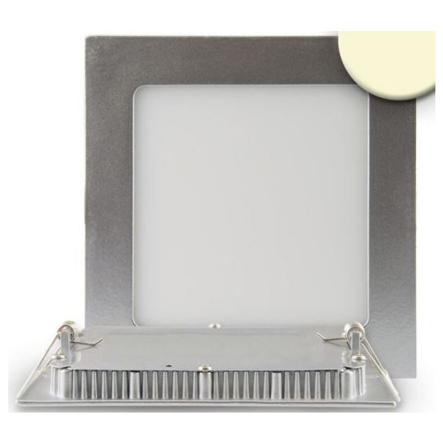 Einbau Downlight "Ultra Flach", eckig, silber, dimmbar, 9 Watt, warmweiß