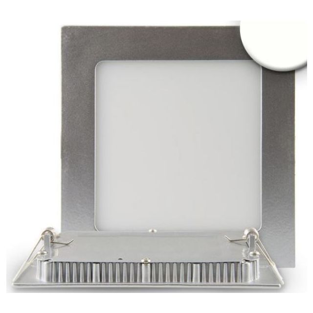 Einbau Downlight "Ultra Flach", eckig, silber, dimmbar, 15 Watt, neutralweiß