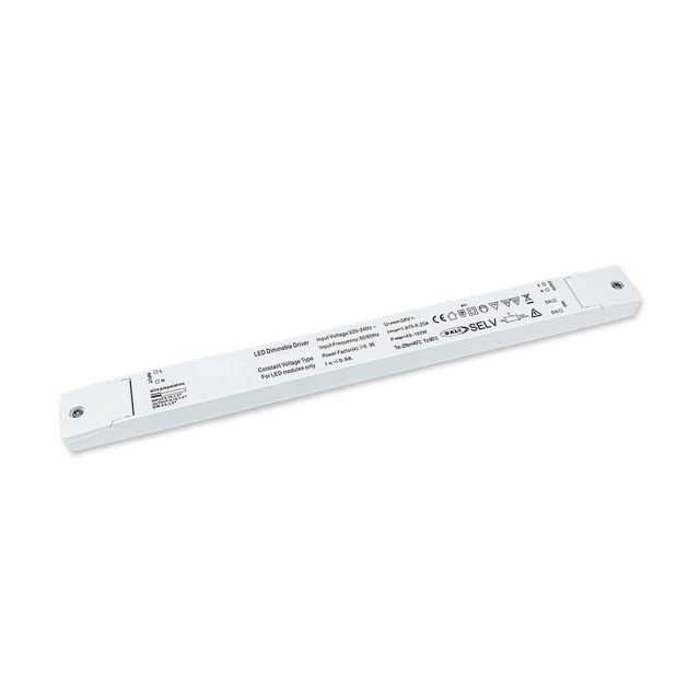 LED PWM-Trafo, 24V/DC, 0-150W, ultraflach, Push/DALI-2 dimmbar, SELV