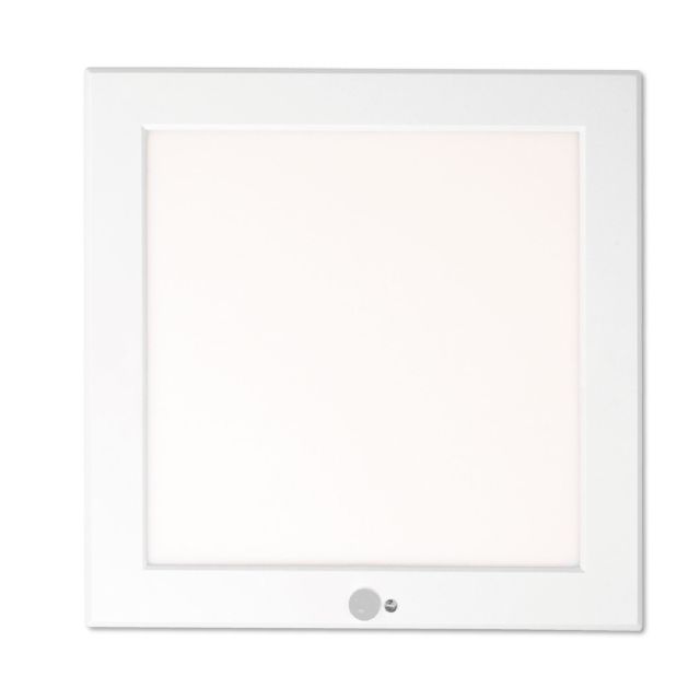 Deckenlampe eckig mit Bewegungssensor, weiß, ultraslim, 18W warmweiß