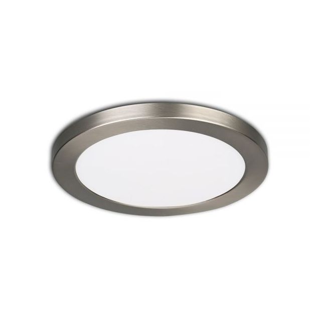LED Leuchte Slim Einbau/Aufbau 6W, 3000K|3500k|4000K weiss o.nickel gebürst