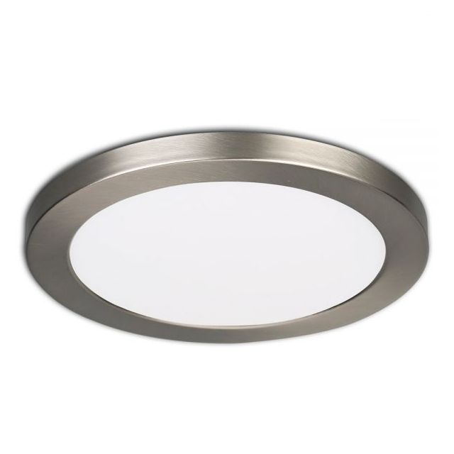 LED Leuchte Slim Einbau/Aufbau 24W, 3000K|3500K|4000K, weiss o. nickel geb.