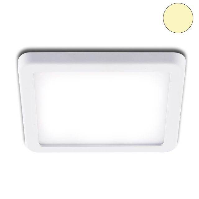LED Einbauleuchte ECO eckig mit variablem Lochausschnitt 50-90mm, 8W, warmweiss