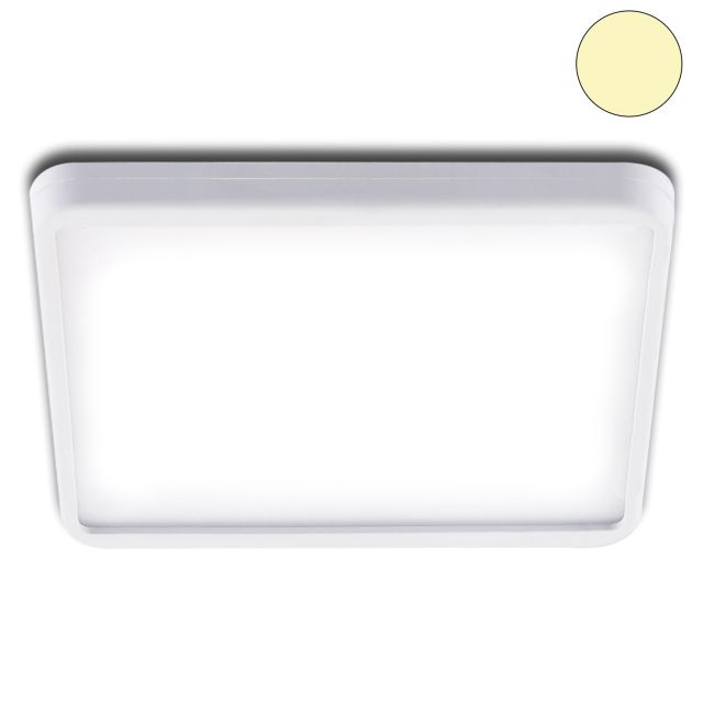 LED Einbauleuchte ECO eckig mit variablem Lochausschnitt 50-160mm, 15W, warmweis