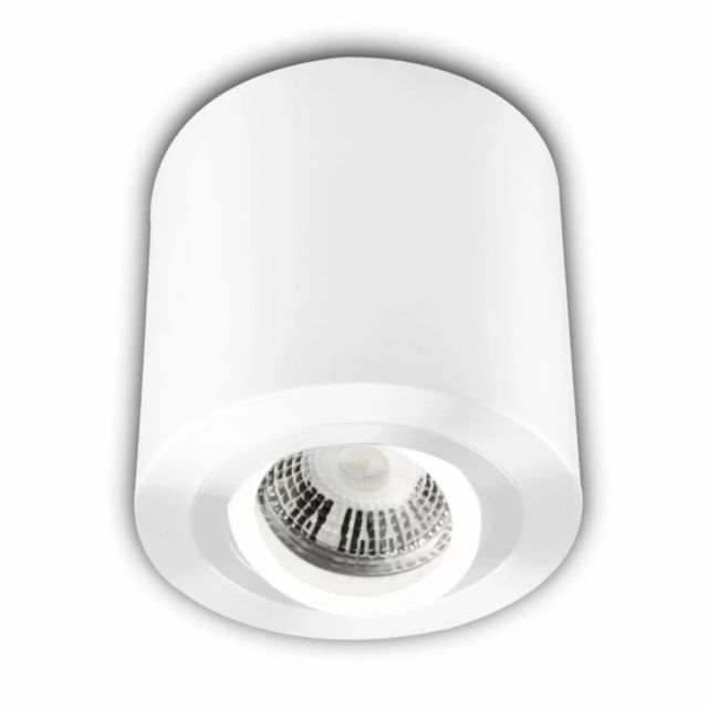 LED Deckenleuchte, Alu weiß, rund, GU10