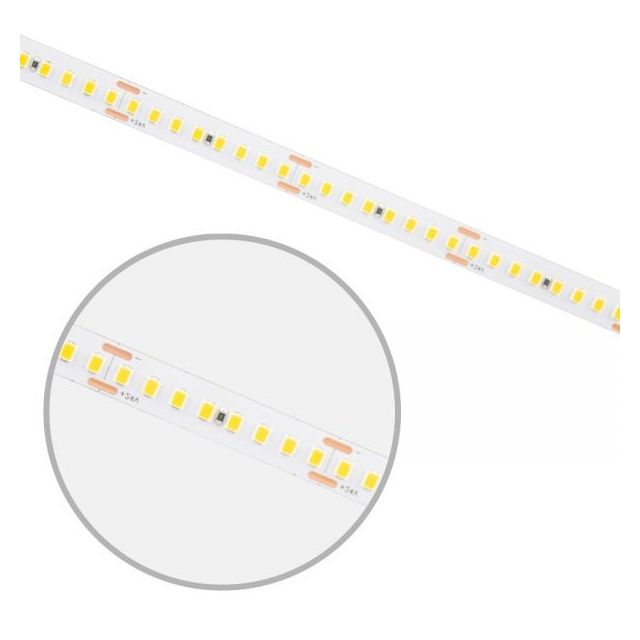 LED Streifen ECO-Plus 24V, 17W, 160 LED pro Meter, IP20, CRI80, warmweiss, 5m Ro