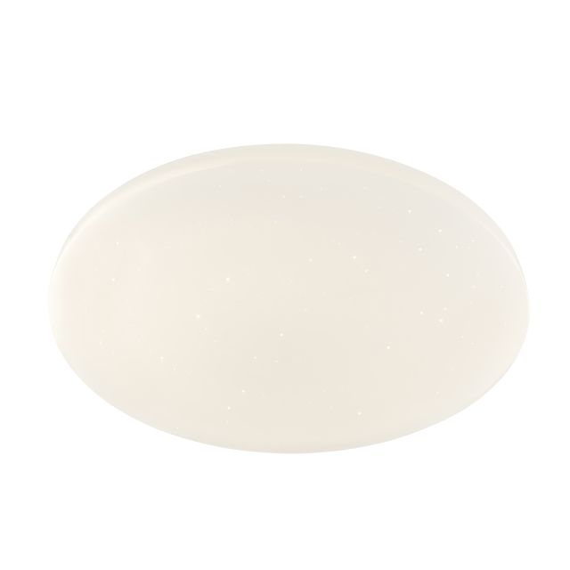 Smart Home Deckenleuchte Metall weiß, Acryl weiß, Sparkle Dekor, 30W, CCT 3.000-6.500K