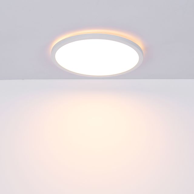 LED Deckenleuchte Slim300, weiß, 18W, rund, IP44, Up&Down, 3 Stufen Dimmbar
