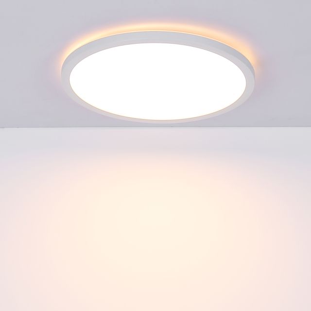 LED Deckenleuchte Slim420, weiß, 24W, rund IP44, Up&Down, 3 Stufen Dimmbar