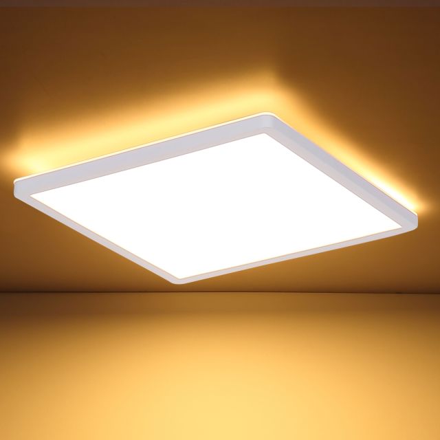 LED Deckenleuchte Slim300, weiß, 18W, eckig, IP44, Up&Down, 3 Stufen Dimmbar