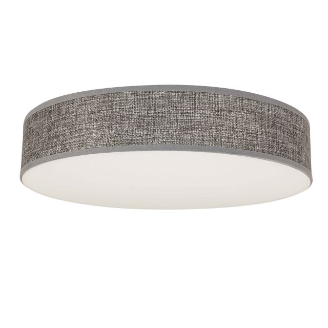 LED Deckenleuchte Textil, grau, 12W, rund, 3000K