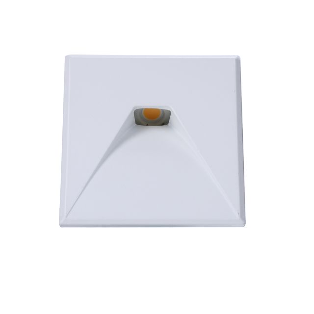 LED Wandeinbauleuchte Sys-Wall68, 230V, 3W, ColorSwitch  und Cover eckig, weiß 2