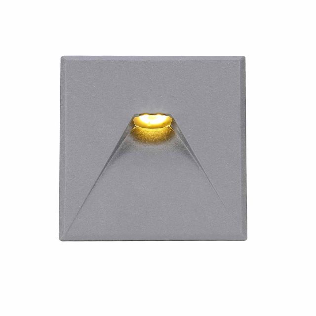 LED Wandeinbauleuchte Sys-Wall68, 230V, 3W, ColorSwitch  und Cover eckig, silber 2