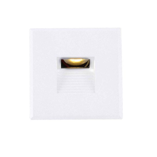 LED Wandeinbauleuchte Sys-Wall68, 230V, 3W, ColorSwitch  und Cover eckig, weiß 3