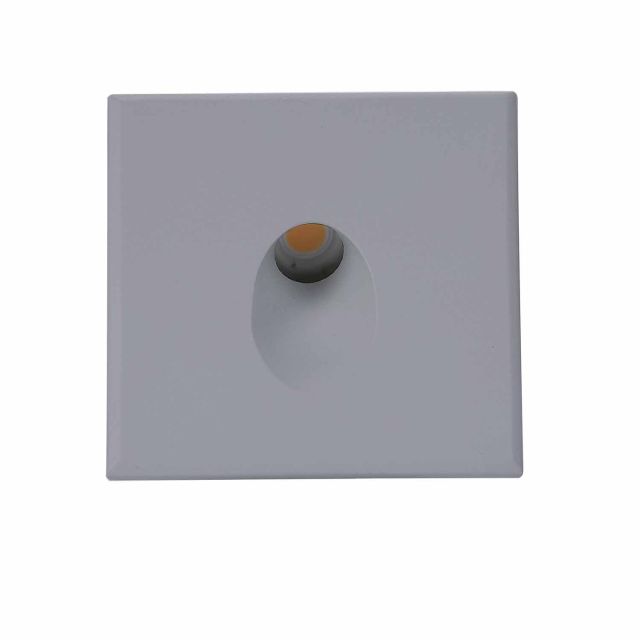 LED Wandeinbauleuchte Sys-Wall68, Plug&Play-F, 3W, 3000K und Cover eckig, silber 1