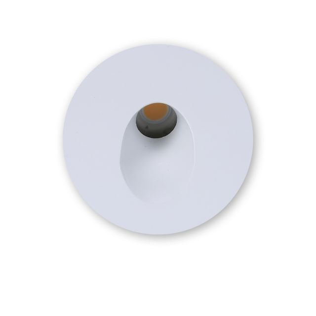 LED Wandeinbauleuchte Sys-Wall68, Plug&Play-F, 3W, 4000K und Cover rund, weiß 1