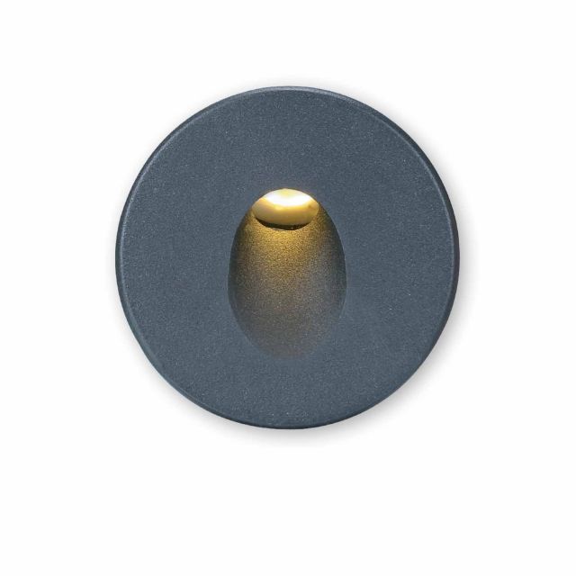 LED Wandeinbauleuchte Sys-Wall68, Plug&Play-F, 3W, 4000K und Cover rund, schwarz 1