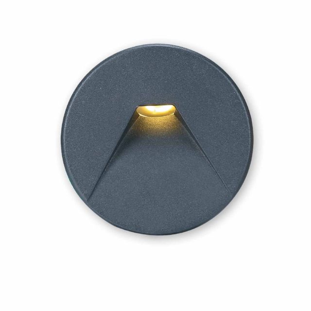 LED Wandeinbauleuchte Sys-Wall68, Plug&Play-F, 3W, 4000K und Cover rund, schwarz 2