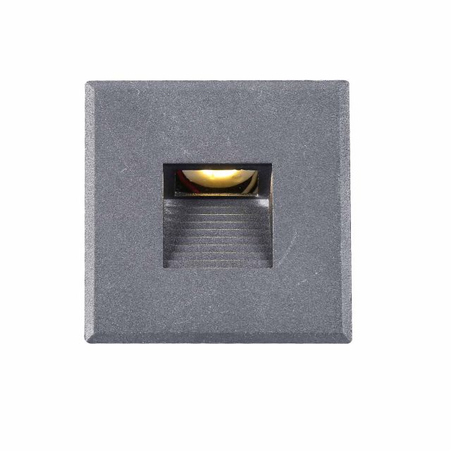 LED Wandeinbauleuchte Sys-Wall68, Plug&Play-F, 3W, 4000K und Cover eckig, silber 3