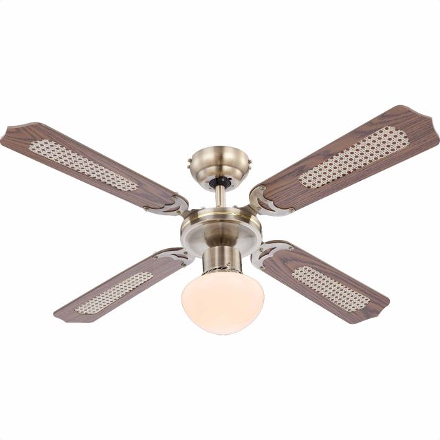 LED Deckenventilator, Metall, 1x E27