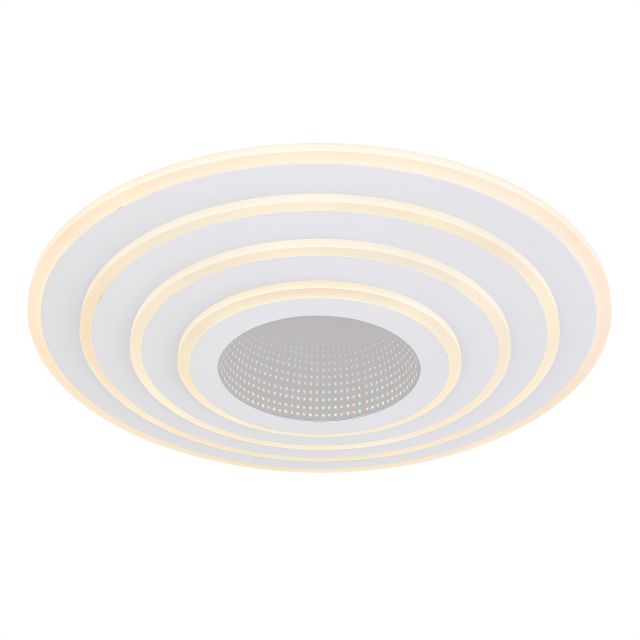 LED Deckenleuchte, Metall weiß, CCT, inkl. Memoryfunktion