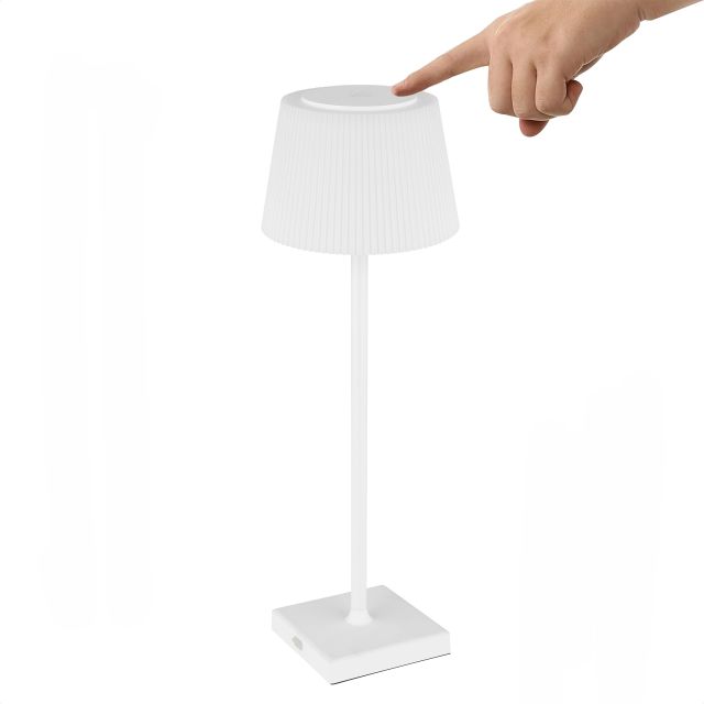 LED Tischleuchte, Metall weiß matt