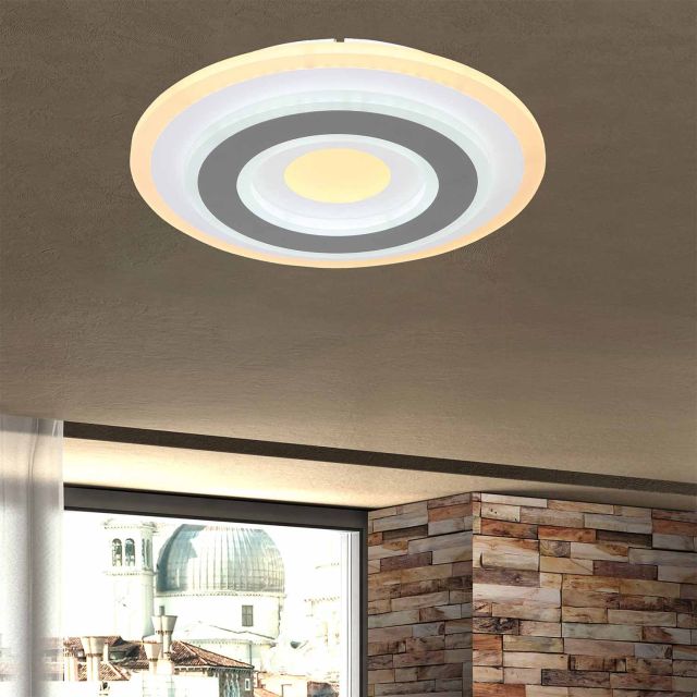 LED Deckenleuchte Circel, Metall weiß, CCT