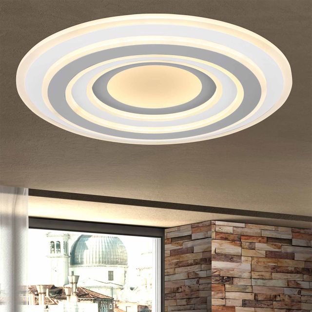 LED Deckenleuchte, Metall weiß