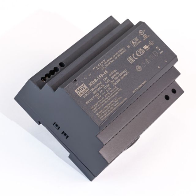 LED Hutschienen-Trafo MW HDR-150-48, 43.2~55.2V/DC, 0-150W, IP20