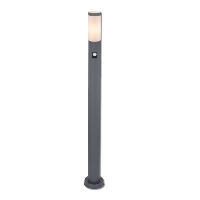 LED Pollerleuchte 1100, anthrazit, IP44, PIR Bewegungssensor, 1x E27, exkl. Leuchtmittel