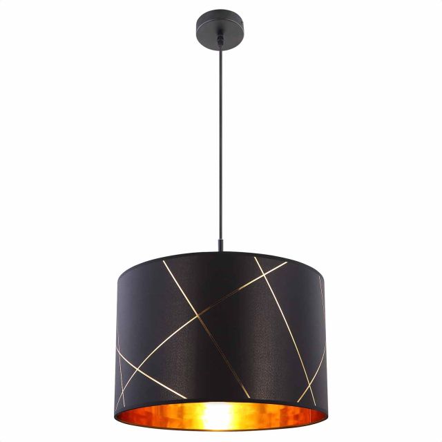LED Hängeleuchte, Metall schwarz, 1x E27 Leuchtmittel