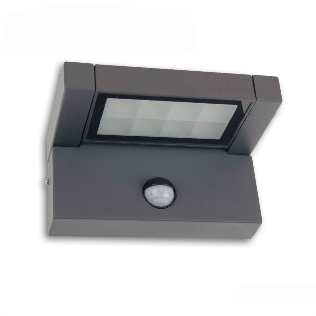 LED Outdoor-Wandleuchte schwenkbar, 12W, warmweiß,  mit Bewegungsmelder